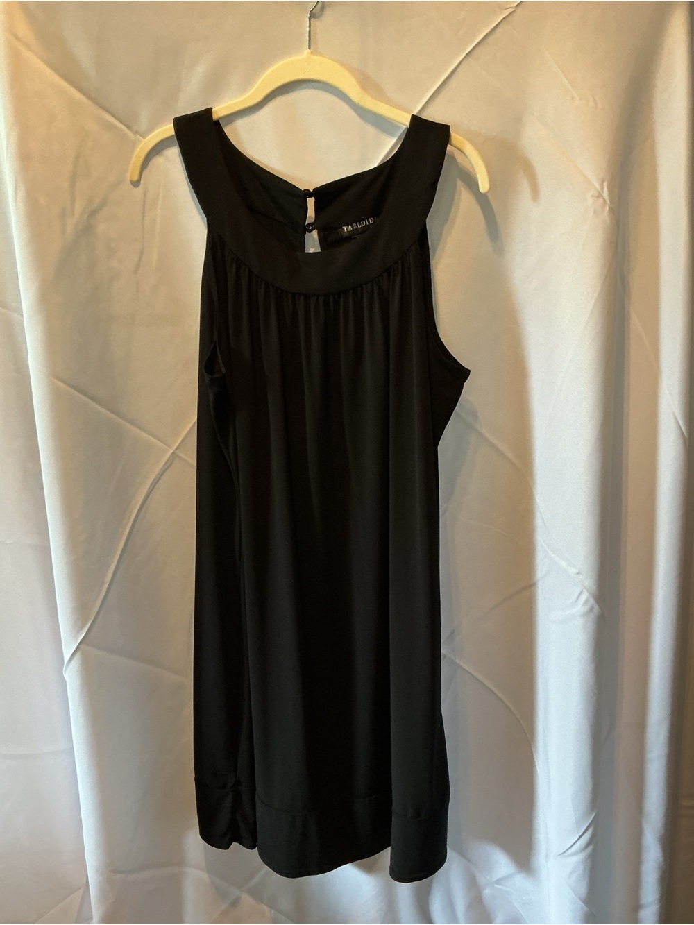 Talbots Black Sleeveless Tank Dress with Scoop Yoke